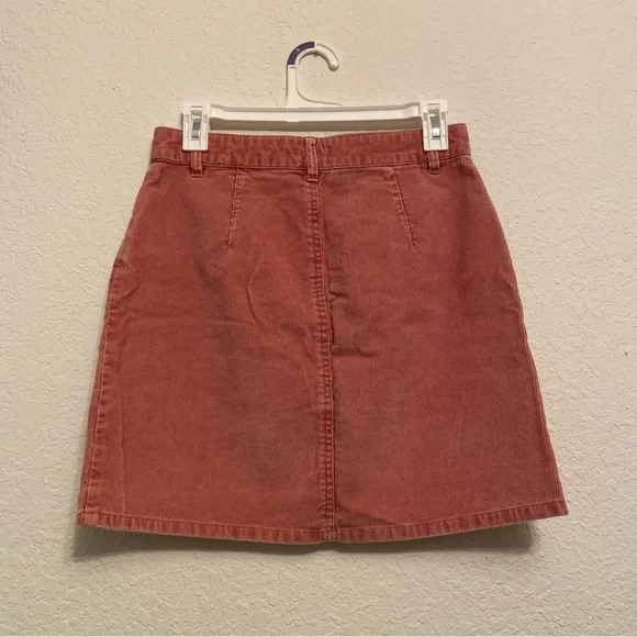 Roxy Hibiscus Pink Corduroy Button-Front Skirt - Picture 3 of 5